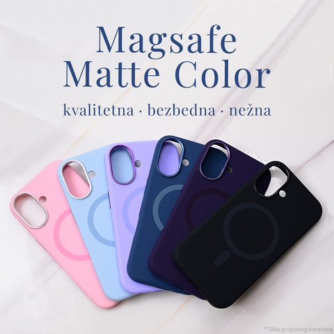 Zastitna futrola Magsafe mat Color iPhone 16 Pro Max 6.9 roze.