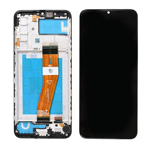 LCD ekran (displej) - Samsung A037/Galaxy A03s (GH81-21233A) + touchscreen + okvir crni FULL ORG-SP.