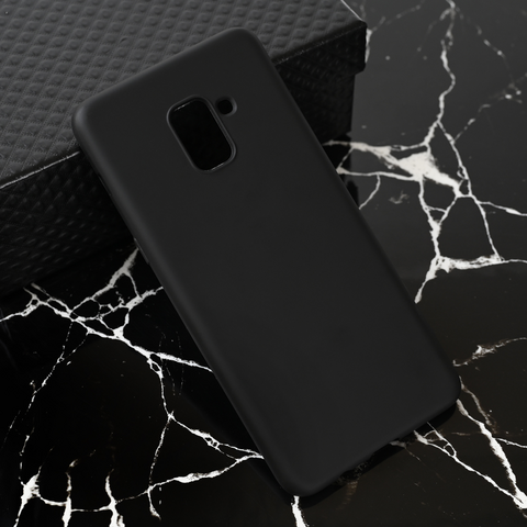 Teracell GIULIETTA silikonska futrola - Samsung A730F Galaxy A8 Plus 2018 mat crna.