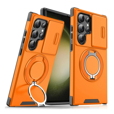 Zastitna futrola CamShield Ring stand - Samsung Galaxy S23 Ultra narandzasta.