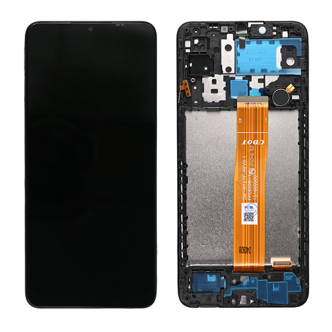 LCD ekran (displej) - Samsung A125 Galaxy A12 Nacho (GH82-26486A) + touchscreen + okvir crni FULL ORG-SP.