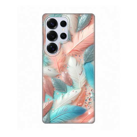 PRINT silikonska futrola - Samsung S938 Galaxy S25 Ultra Pastel Feathers.