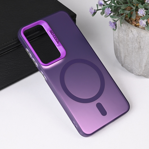 Zastitna futrola Magsafe providna - Samsung S931 Galaxy S25 ljubicasta.