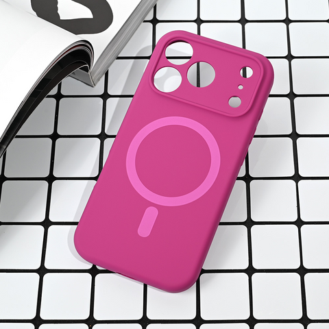 Zastitna futrola Magsafe Pure color - iPhone 17 Pro tamno pink.