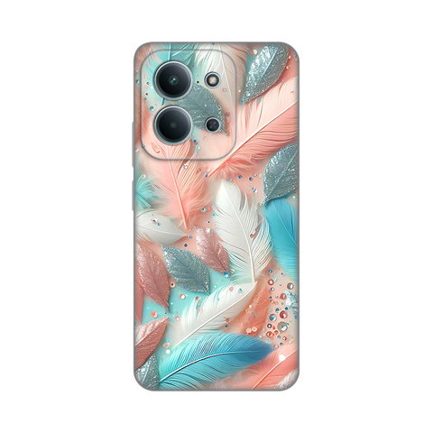 PRINT silikonska futrola - Xiaomi Redmi 15C 4G Pastel Feathers.