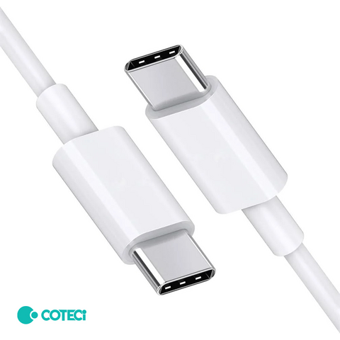 Data kabl Coteci 32117 5A 60W 40 Gps PD Type C na Type C beli 2m.