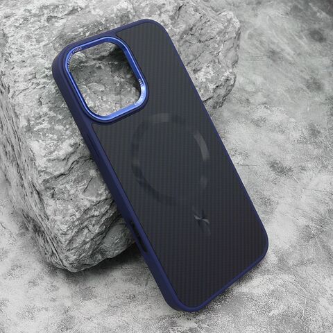 Zastitna futrola CARBON MagSafe - iPhone 16 Pro Max (6.9) plava (big camera) (MS).