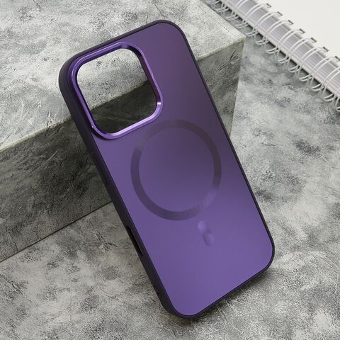 Zastitna futrola COLOR METAL MagSafe - iPhone 16 Pro (6.3) ljubicasta (MS).