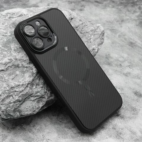 Zastitna futrola CARBON MagSafe - iPhone 16 Pro Max (6.9) crna (small camera) (MS).