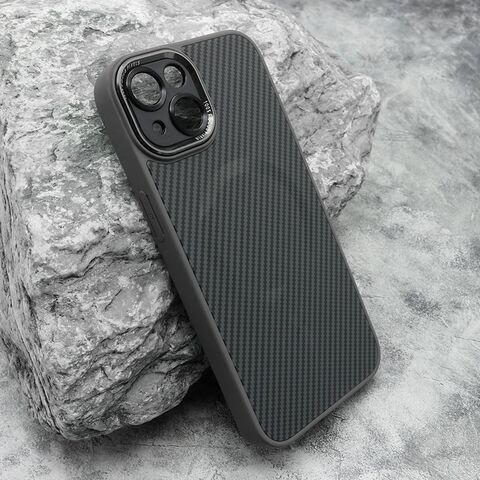 Zastitna futrola CARBON MagSafe - iPhone 14 (6.1) siva (small camera) (MS).