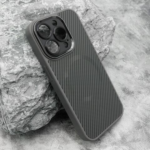 Zastitna futrola CARBON MagSafe - iPhone 15 Pro (6.1) siva (small camera) (MS).