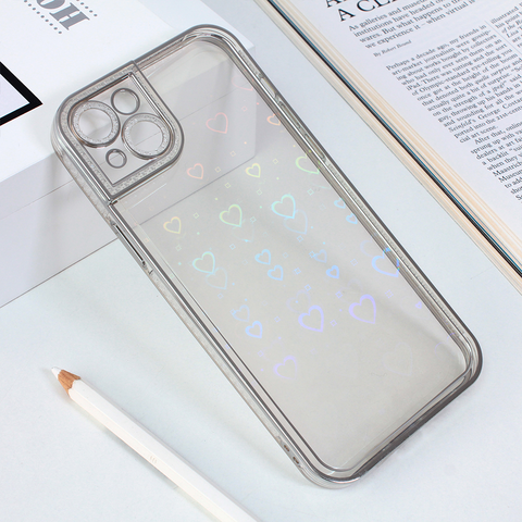 Zastitna futrola Heart IMD - iPhone 14 Plus srebrna.