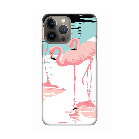 PRINT silikonska futrola - iPhone 13 Pro Max 6.7 Pink Flamingos.