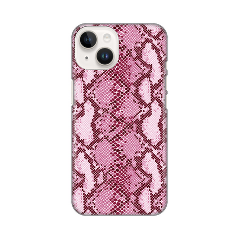 PRINT silikonska futrola - iPhone 14 Pink Snake.