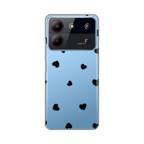 PRINT silikonska futrola skin (ultra tanka) - ZTE Blade A54 Hearts.