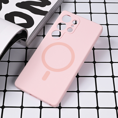 Zastitna futrola Magsafe Pure color - Samsung S938 Galaxy S25 Ultra roze.