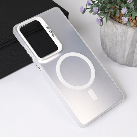 Zastitna futrola Magsafe providna - Samsung S938 Galaxy S25 Ultra srebrna.