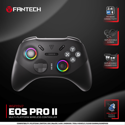 Joypad wireless Fantech WGP15V2 EOS PRO II multiplatform RGB crni.