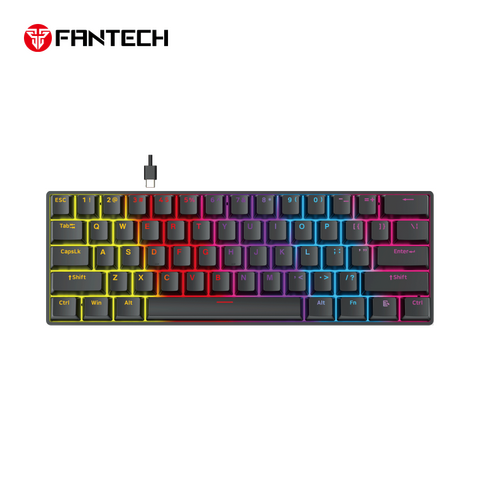 Tastatura Mehanicka Gaming Fantech MK211 RGB Atom61 crna (red switch).
