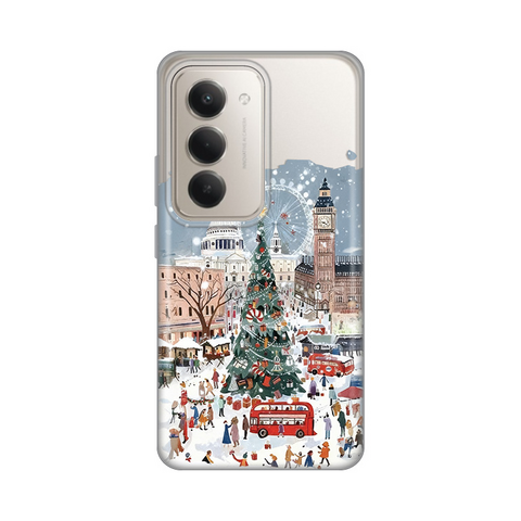 PRINT silikonska futrola skin (ultra tanka) - Xiaomi Redmi 15 4G Christmas Town.
