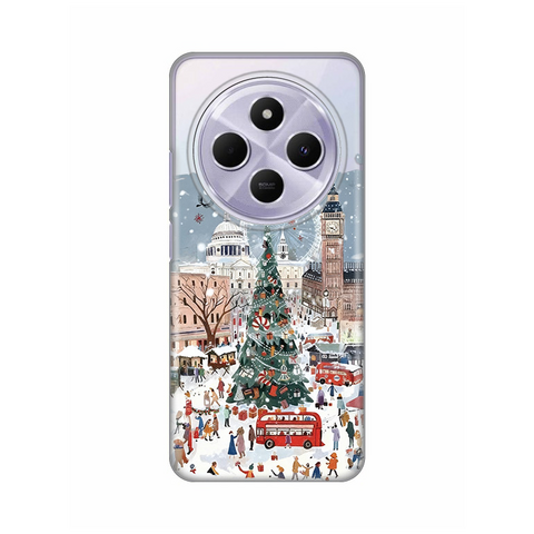 PRINT silikonska futrola skin (ultra tanka) - Xiaomi Redmi 14C/Redmi A4 Christmas Town.