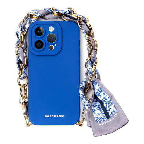 Zastitna futrola CASE&ME sa maramom - Iphone 14 Pro Max 6.7 plava.