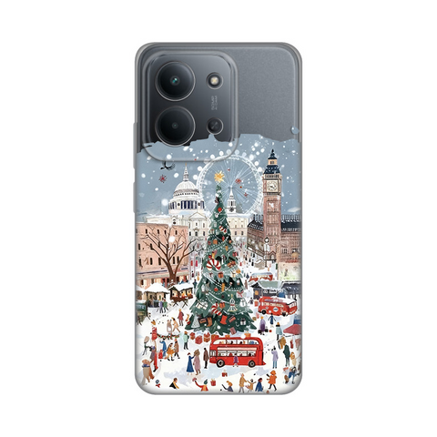 PRINT silikonska futrola skin (ultra tanka) - Xiaomi Redmi 15C 4G Christmas Town.