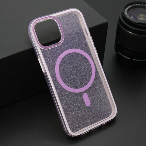 Zastitna futrola CRYSTAL MagSafe - iPhone 13 (6.1) ljubicasta (MS).