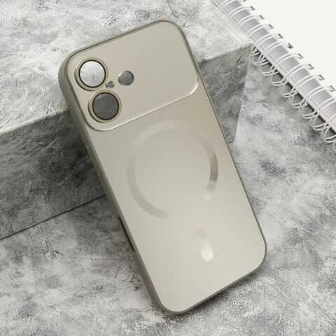 Zastitna futrola COLOR METAL Magsafe - iPhone 17 siva (MS).