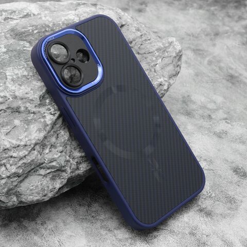 Zastitna futrola CARBON MagSafe - iphone 16 (6.1) plava (small camera) (MS).
