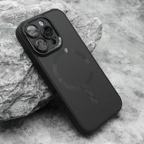 Zastitna futrola CARBON MagSafe - iPhone 16 Pro (6.3) crna (small camera) (MS).