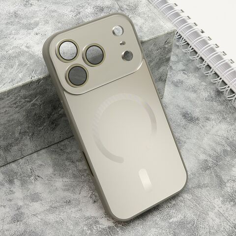 Zastitna futrola COLOR METAL Magsafe - iPhone 17 Pro siva (MS).