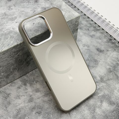 Zastitna futrola COLOR METAL MagSafe - iPhone 16 Pro Max (6.9) srebrna (MS).