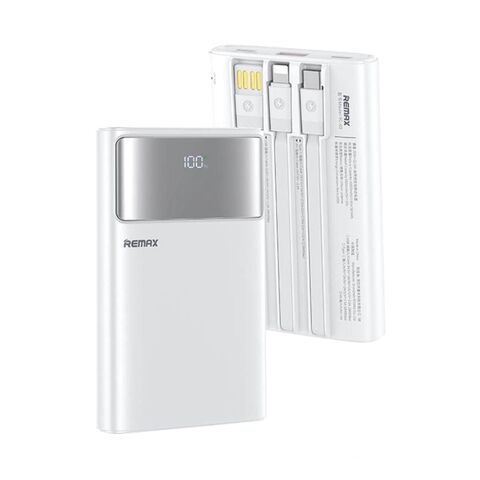 Back Up baterija (univerzalna) REMAX FC-03 LED Light PD 20W + QC 22.5W 10000mAh beli (MS).