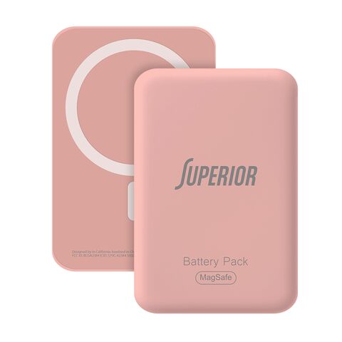 Back Up baterija (univerzalna) MagSafe Superior 15W 5000 mAh roze (MS).