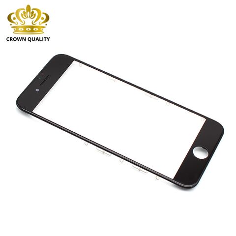 Staklo touchscreen-a - Iphone 7 + okvir + OCA stiker (Crown Quality) crni (MS).