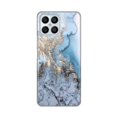 PRINT silikonska futrola - Huawei Honor X8 Blue Gold Marble.