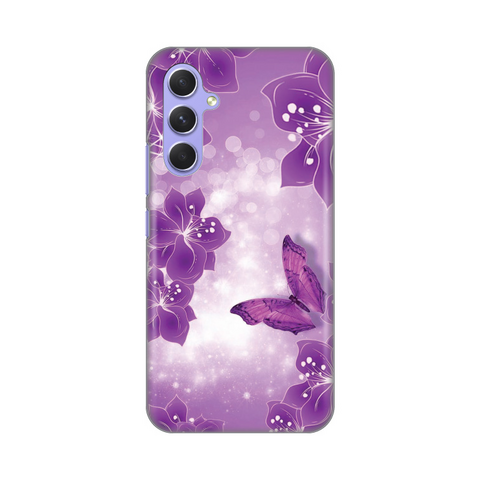 PRINT silikonska futrola - Samsung A546B Galaxy A54 5G Butterfly And Flowers.