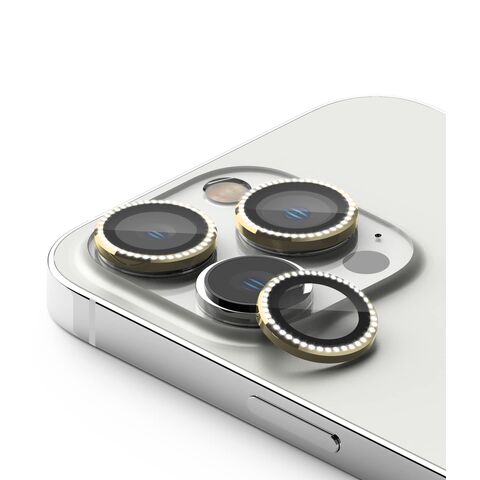 Folija za zastitu kamere DIAMOND - iPhone 16 Pro (6.3)/16 Pro Max (6.9) zlatna (MS).