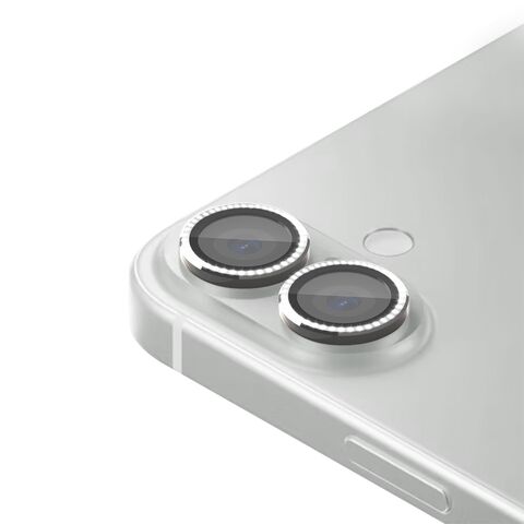 Folija za zastitu kamere DIAMOND - iPhone 16 (6.1)/16 Plus (6.7) srebrna (MS).