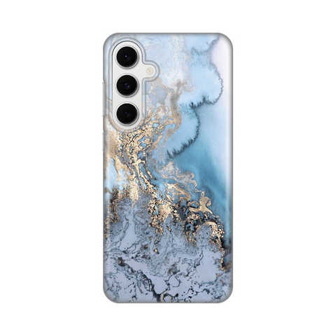 PRINT silikonska futrola - Samsung S721B Galaxy S24 Fe Blue Gold Marble.
