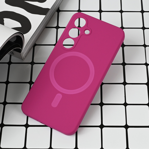 Zastitna futrola Magsafe Pure color - Samsung S931 Galaxy S25 tamno pink.