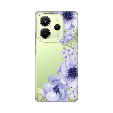 PRINT silikonska futrola skin (ultra tanka) - Xiaomi Redmi Note 14 4G (SRB) Blue Roses.