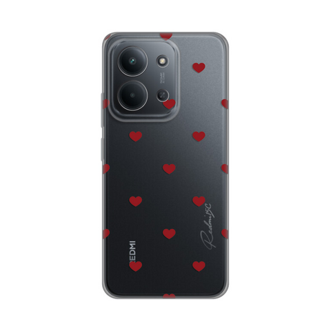 PRINT silikonska futrola - Xiaomi Redmi 15C 4G Red Hearts.