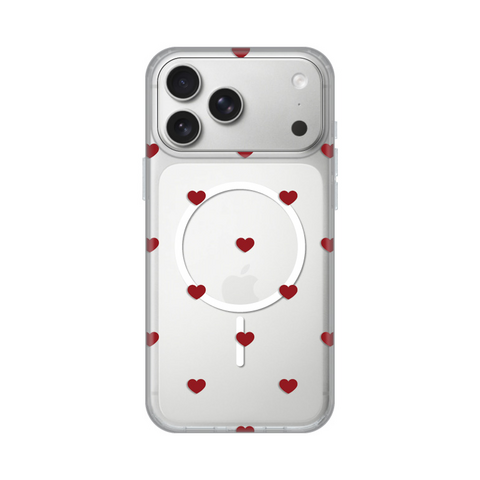 Zastitna futrola print Magsafe - iPhone 17 Pro Max 6.9 Red Hearts.