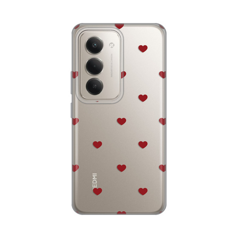 PRINT silikonska futrola - Xiaomi Redmi 15 4G Red Hearts.