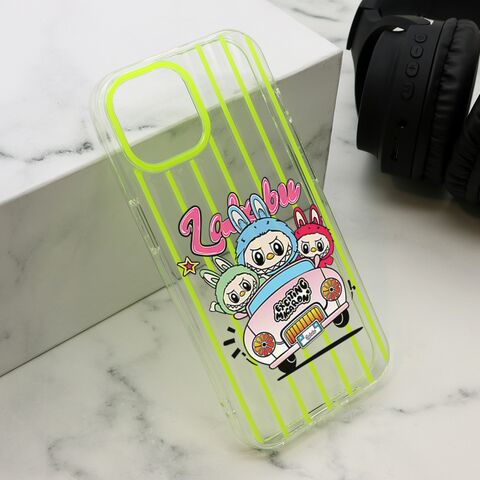 Zastitna futrola print PARTY - iPhone 15 zuta LBB004 (MS).