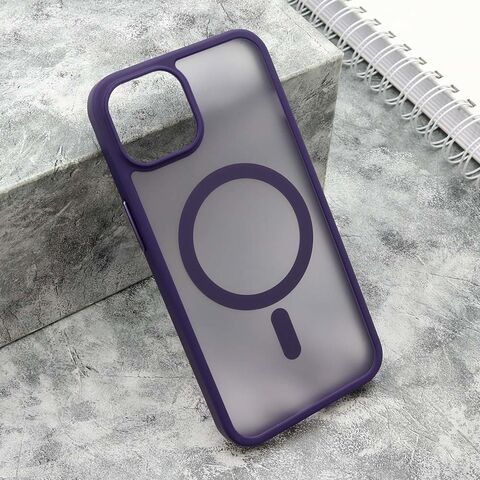 Zastitna futrola SILKY MAGSAFE mat - iPhone 14 (6.1) ljubicasta (MS).