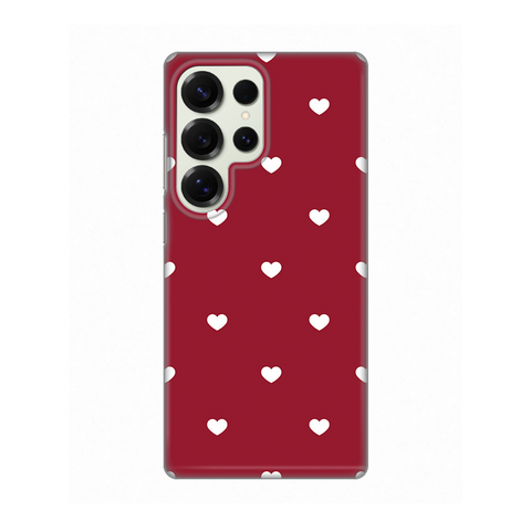PRINT silikonska futrola skin (ultra tanka) - Samsung S938 Galaxy S25 Ultra Burgundy Hearts.