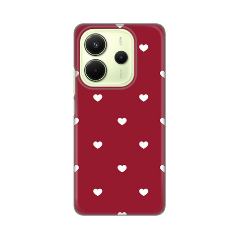 PRINT silikonska futrola skin (ultra tanka) - Xiaomi Redmi Note 14 4G (SRB) Burgundy Hearts.